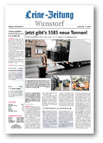Leine-Zeitung Wunstorf vom 8. 11.2016